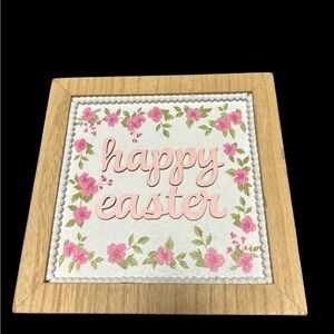 Floral Happy Easter Wall Art